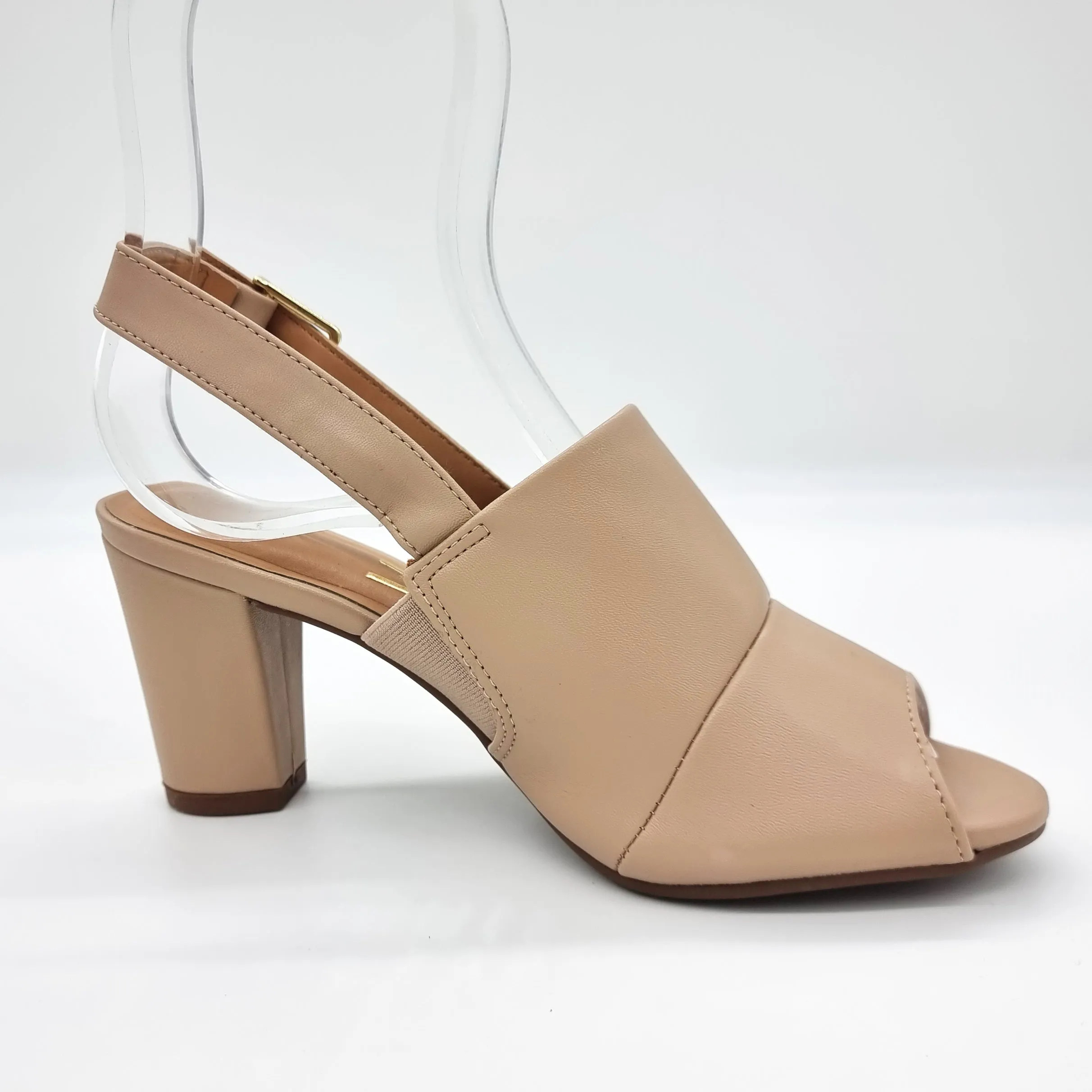 Vizzano 6262-456 Block Heel Slingback Mule in Beige