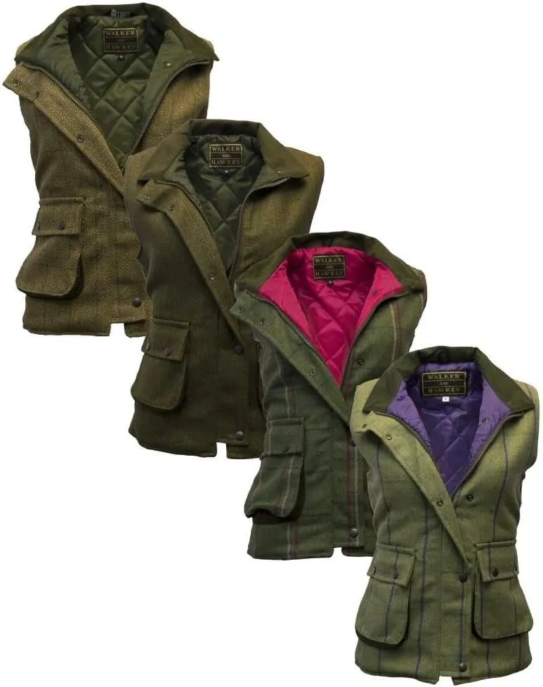 Walker and Hawkes - Ladies Derby Tweed Bayston Gilet