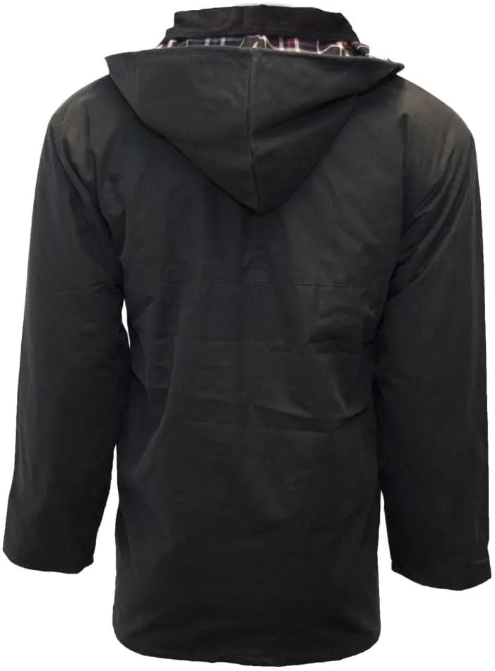 Walker and Hawkes Wax Padded Blackstone Jacket for Men - Waterproof Canvas Jacket with Soft Cotton Lining, Padded Filling