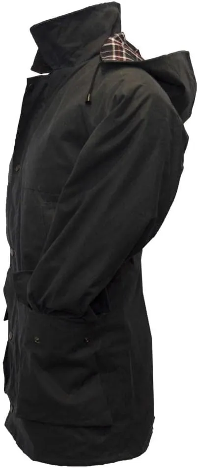 Walker and Hawkes Wax Padded Blackstone Jacket for Men - Waterproof Canvas Jacket with Soft Cotton Lining, Padded Filling