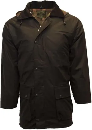 Walker and Hawkes Wax Padded Blackstone Jacket for Men - Waterproof Canvas Jacket with Soft Cotton Lining, Padded Filling