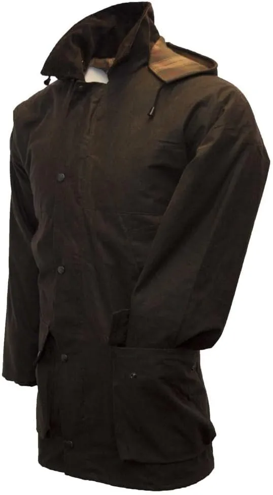 Walker and Hawkes Wax Padded Blackstone Jacket for Men - Waterproof Canvas Jacket with Soft Cotton Lining, Padded Filling