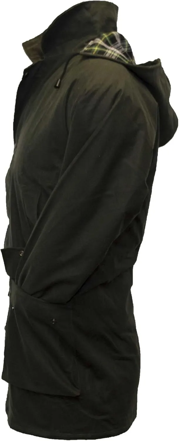 Walker and Hawkes Wax Padded Blackstone Jacket for Men - Waterproof Canvas Jacket with Soft Cotton Lining, Padded Filling