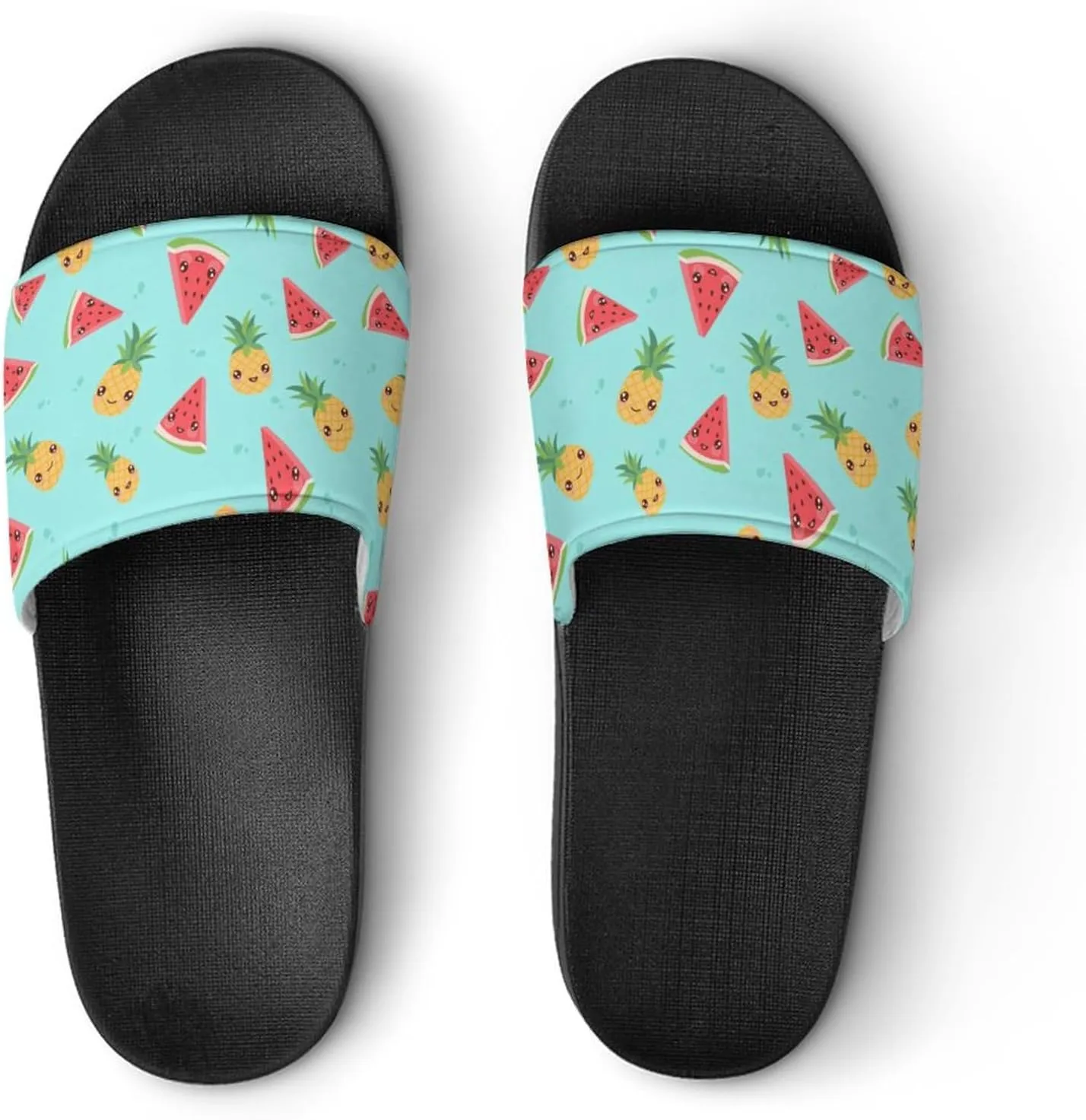 Watermelon Pineapple Slippers for Women Rubber Slides Womens Sandal Slippers
