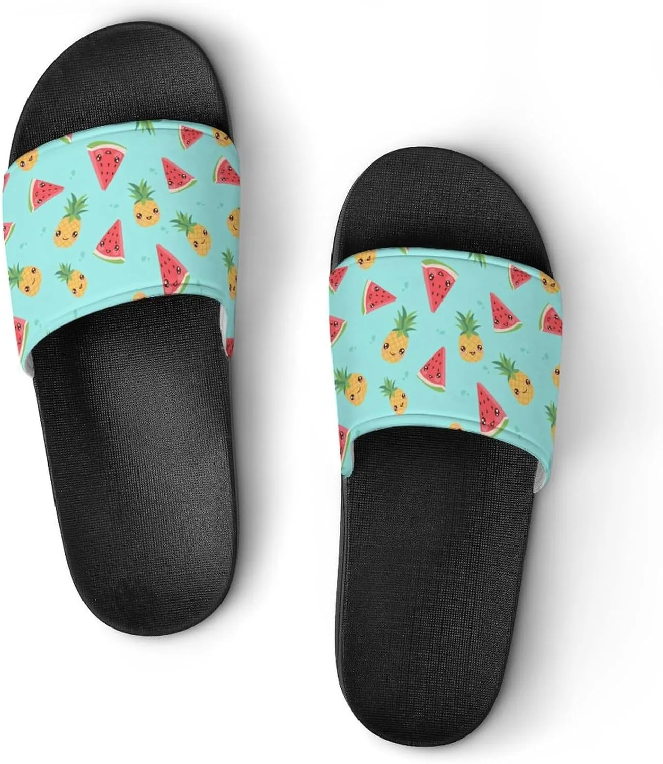 Watermelon Pineapple Slippers for Women Rubber Slides Womens Sandal Slippers