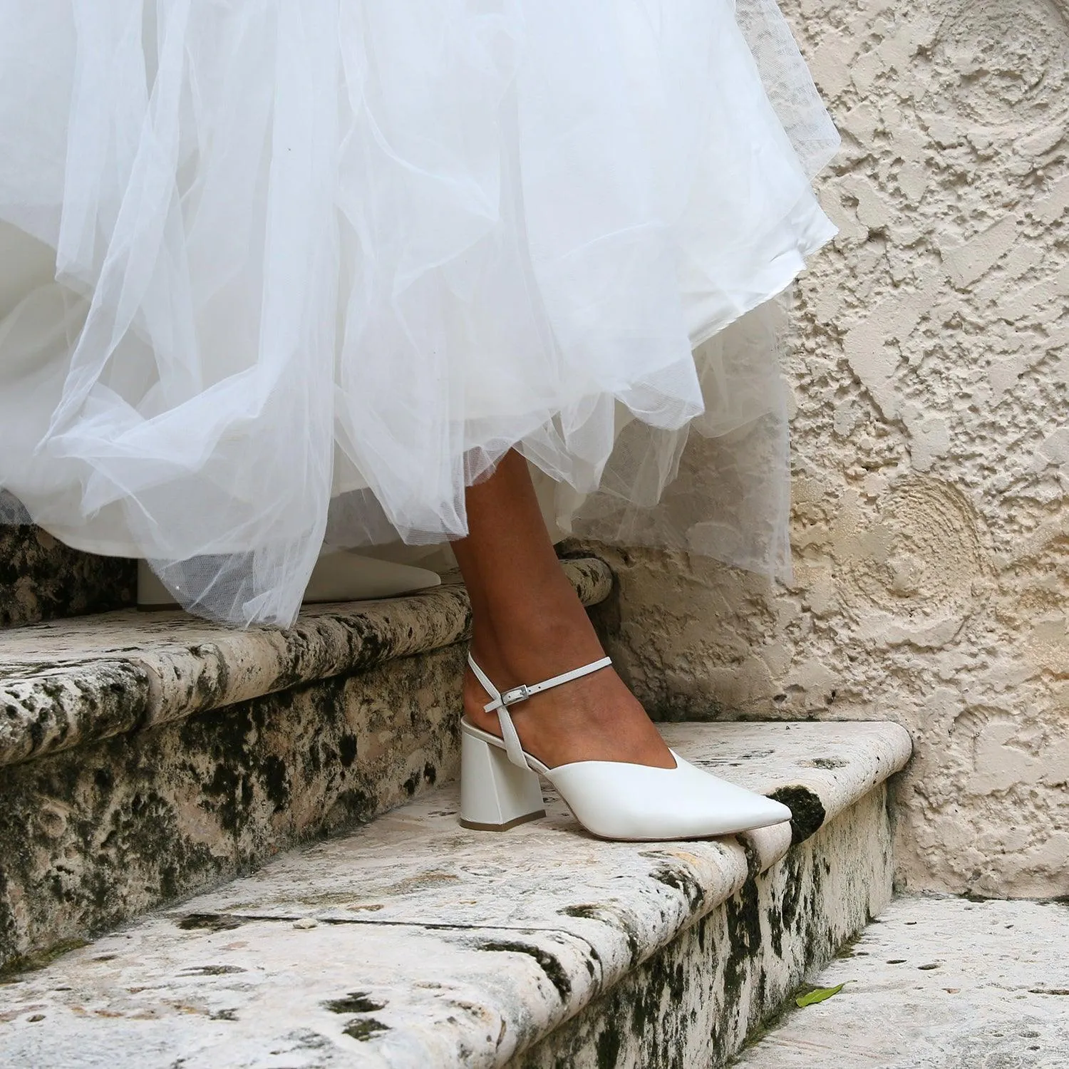 White V Mule   Amal Strap