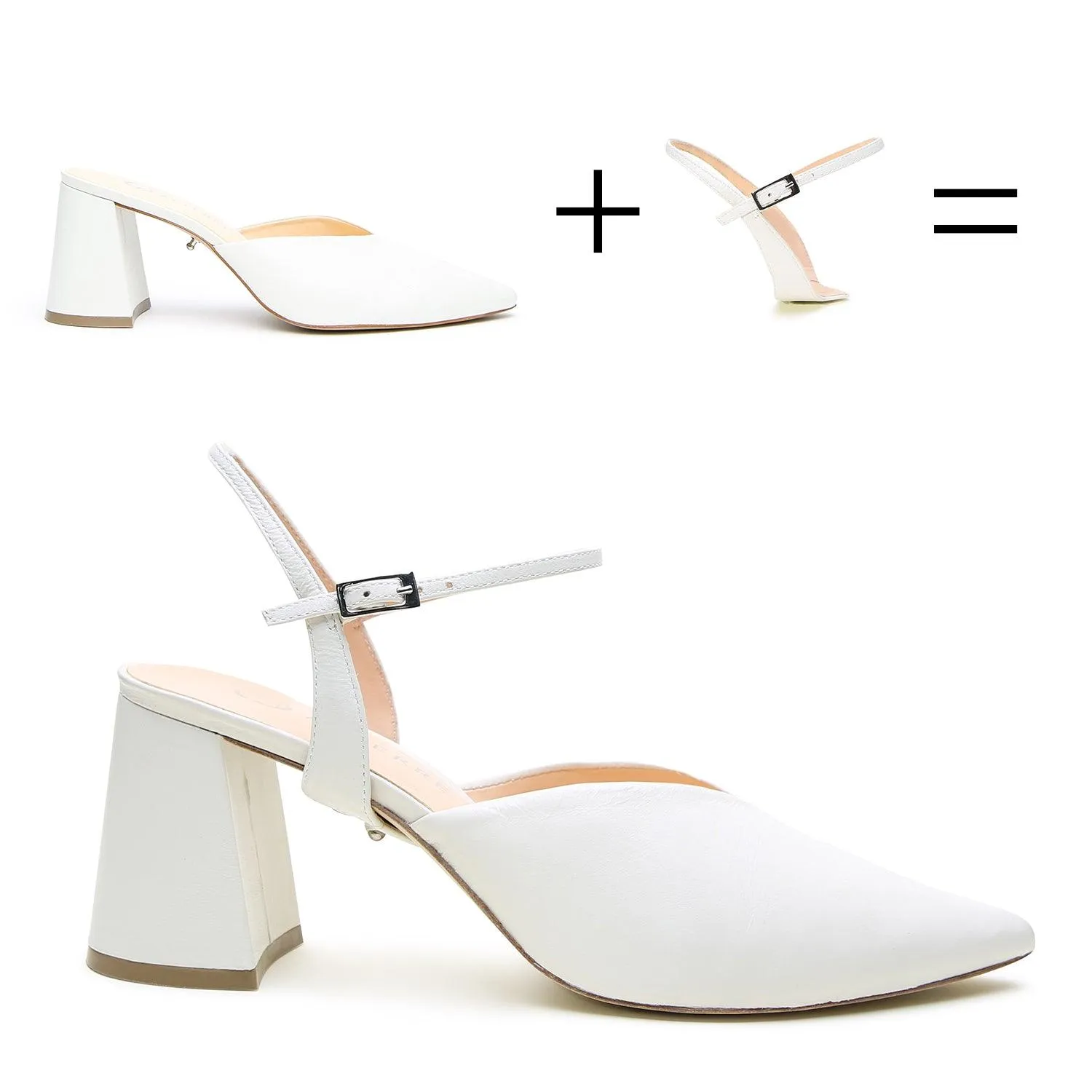 White V Mule   Amal Strap