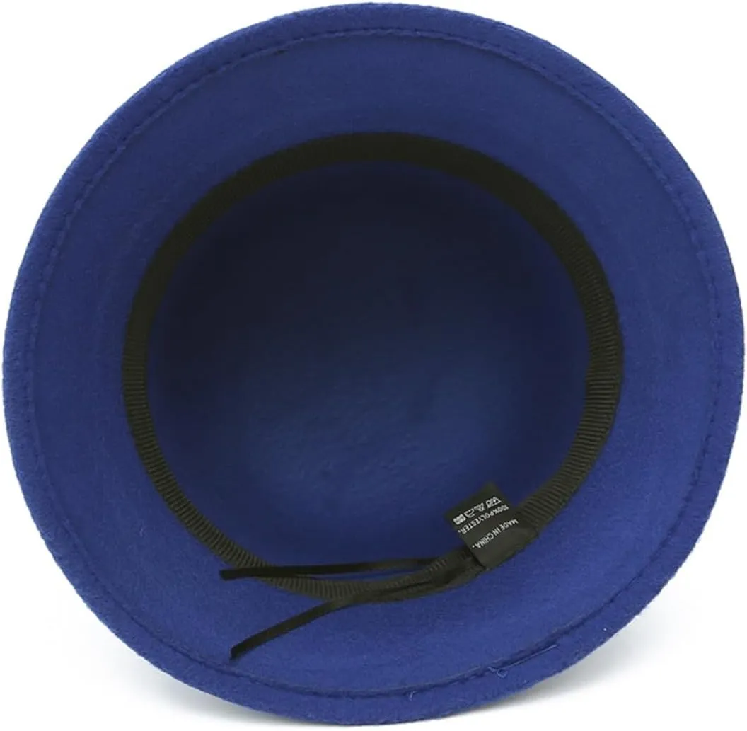 Women's Imitation Wool Felt Hats Church Derby Hat Wedding Bridal Flowers Bowler Hats